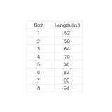 Single Wrap Belt - White with Colored Stripe - 1.5" Width